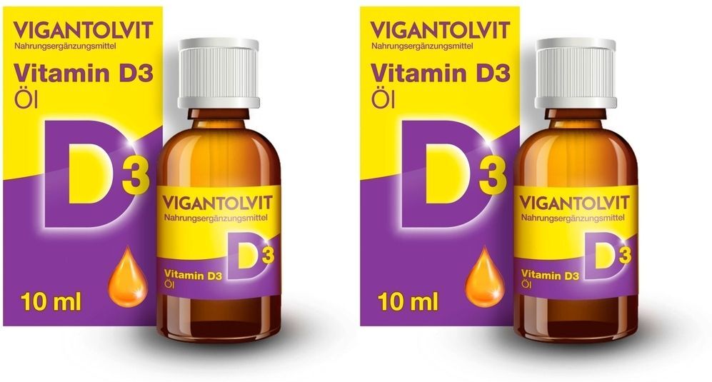Vigantolvit 500 I.E./Tropfen D3 Öl 2x 2x10 ml Tropfen zum Einnehmen