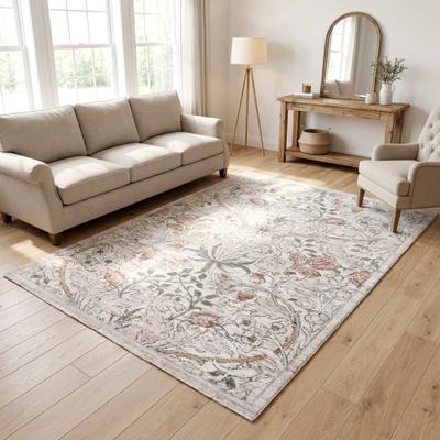 Gertmenian Paradis Traditional Floral Medallion European Inspired Design Fringe Stain-Resistant High-Traffic Indoor Area Rug Collection