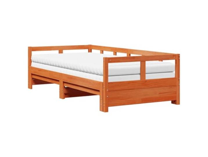 PUGYNBK Schlafsofa mit Matratzen, Kiefernholz, 80 x 200 cm 2-in-1, herausnehmbares Doppelbett, Schaumstoffmatratzen, Lattenrost, robuste Beine