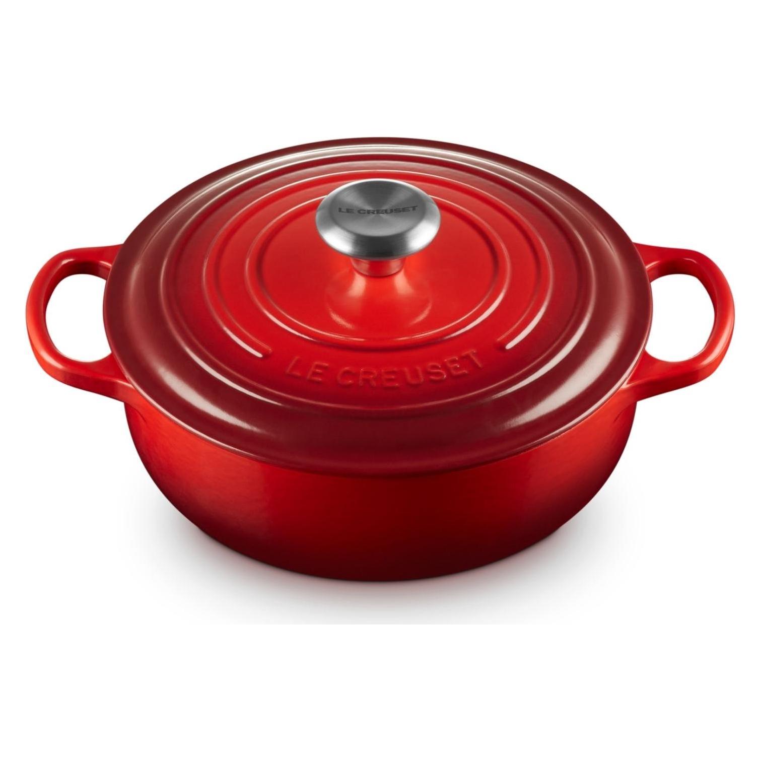 Le Creuset Sauteuse Sig 24 cm Kirschrot (Bratpfanne, Kochtopf, Gusseisen, 24 x 14.70 cm) (21198240602430)