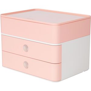 Han Schubladenbox 1100-86, Smart-Box Plus Allison, A5, 2 Fächer und Utensilienbox, flamingo rose