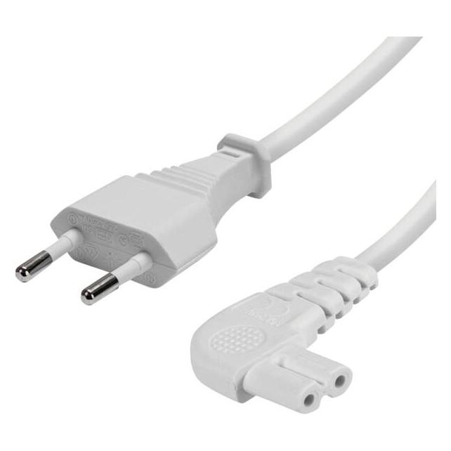 Vivanco Euro Netzanschlussleitung gewinkelt, 2m (2 m) (VVITPOWERIT9050W)