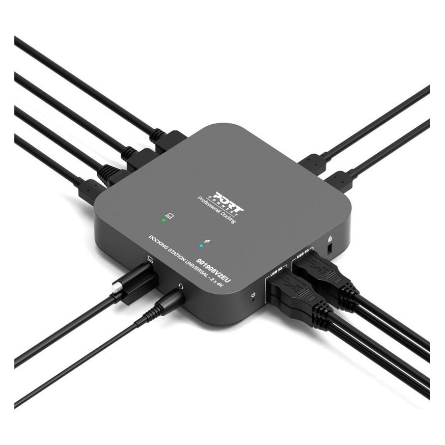 Port Designs Docking Type-C Office 2x 4K - EU (USB-C, 12 Ports) (901908V2EU)