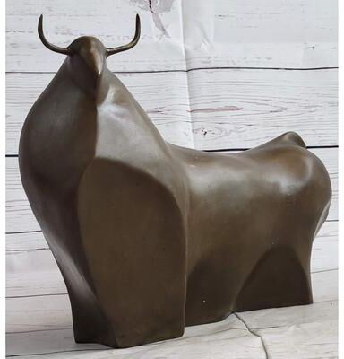 Bronzhaus Modern Art Abstract Imitative Bull Bronze Figurine Botero Statue Sculpture Figurine Figure