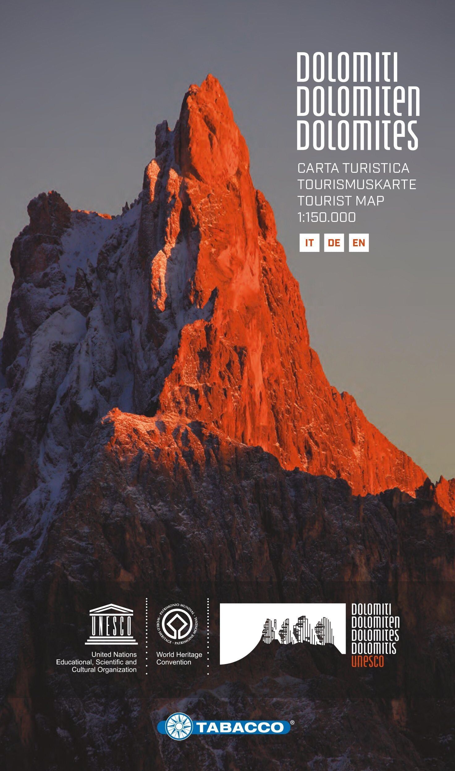 Carte touristique des Dolomites   Tabacco