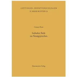 Indirekte Rede im Neuägyptischen, Fachbücher von Carsten Peust