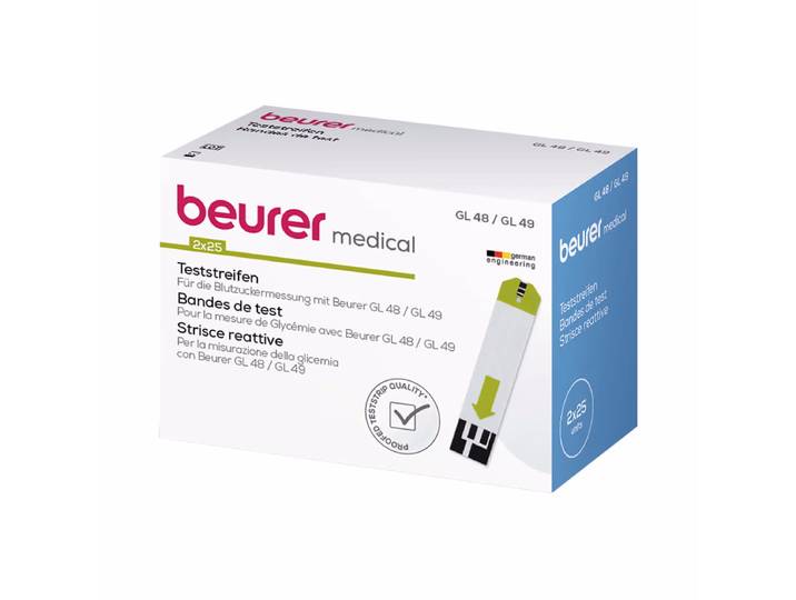Beurer Teststreifen GL 48/49 2x25 Stk. – Gesundheit Zubehör – weiss