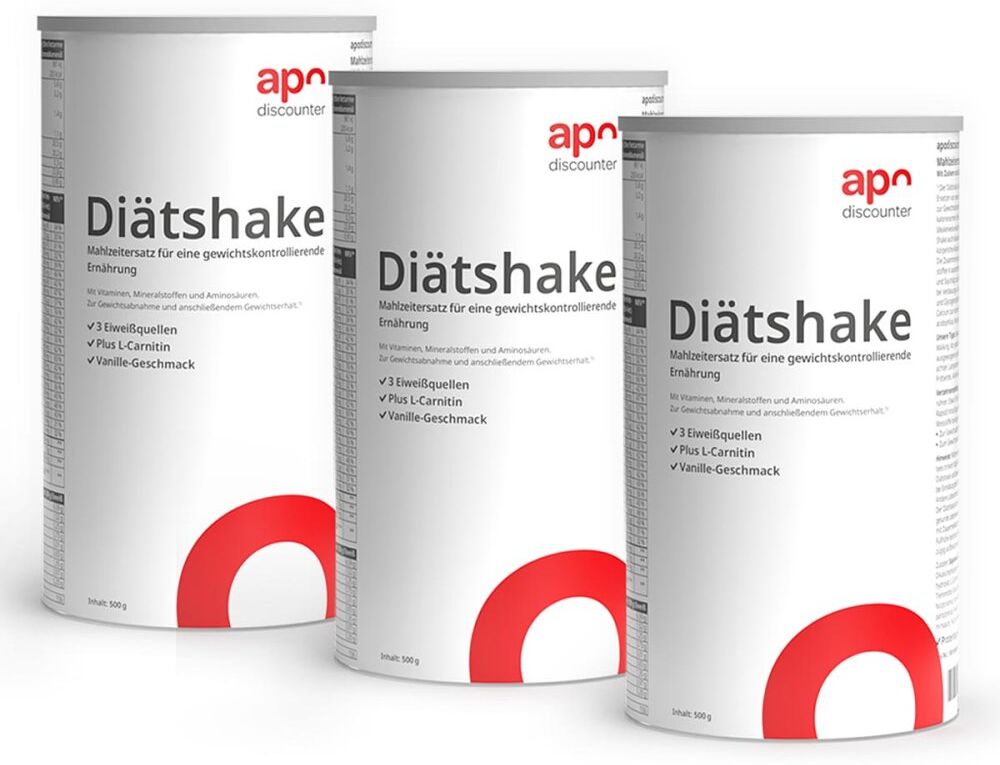 Diätshake Vanille von apodiscounter 3x500g