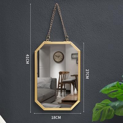 Fusion Finds Nordic Wall Mounted Vanity Mirror Square Metal Frame Bathroom Makeup Mirror small