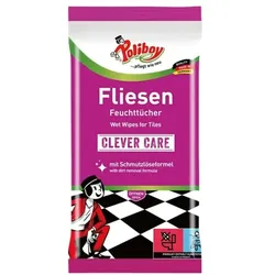 Poliboy Feuchte Bodenreinigungstücher für Fliesen »Clever Care« 15 Stück weiß, 22 cm