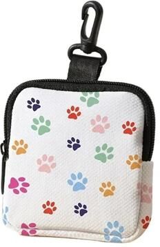Uplift Essentials Cat Print Mini Coin Purse Waterproof Artificial Leather Earphone & Card Bag cat Paw