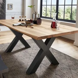 3S Frankenmöbel »Bellinzona« Wildeiche Massivholz Esstisch TI-0600 / 240x100 cm / gerade Kante
