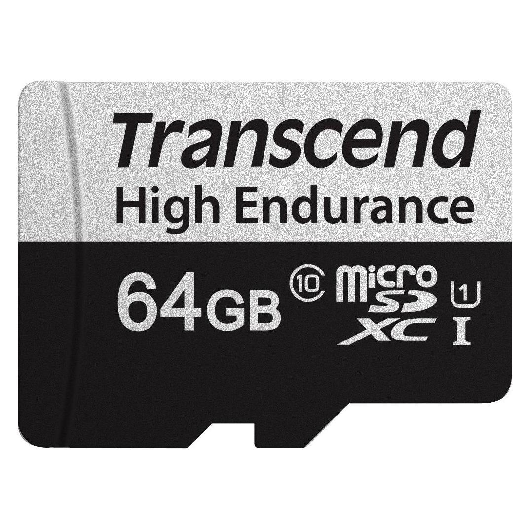 Transcend microSDXC 350V 64GB Class 10 UHS-I U1 (64 GB, microSDXC, U1, UHS-I) (TS64GUSD350V)