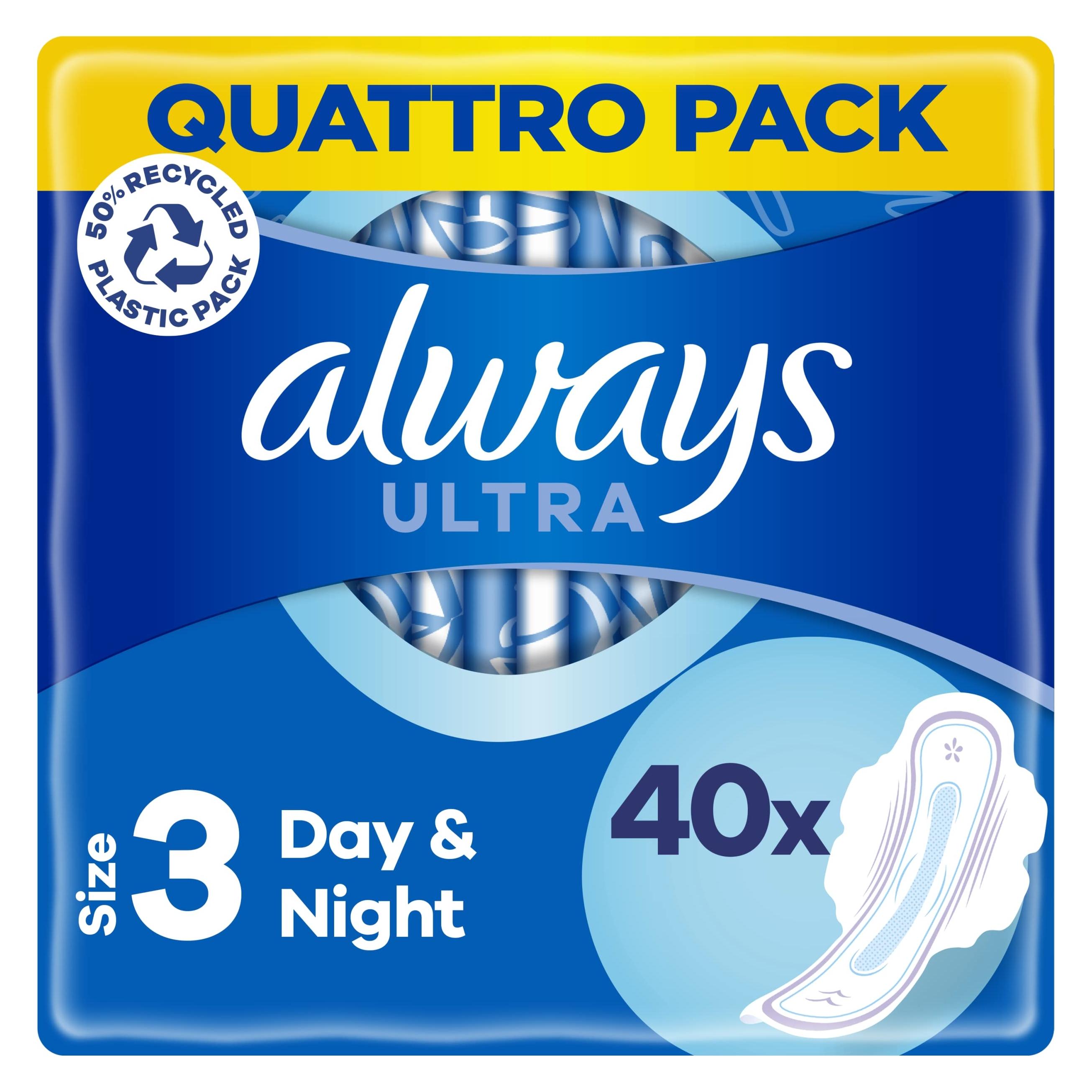 Always Ultra Binde Long Plus mit Flügeln Quattropack 40 Damenbinden (40x) (598411)