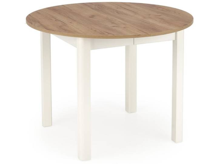 Table à manger extensible avec plateau aspect chêne 100cm