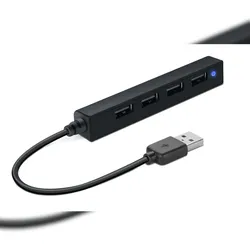 SPEEDLINK SNAPPY SLIM USB Hub, 4-Port, USB 2.0, Passive, Black