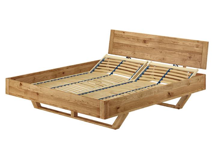 Schwebebett Holzbett Doppelbett 180x200 cm Eiche gelöt
