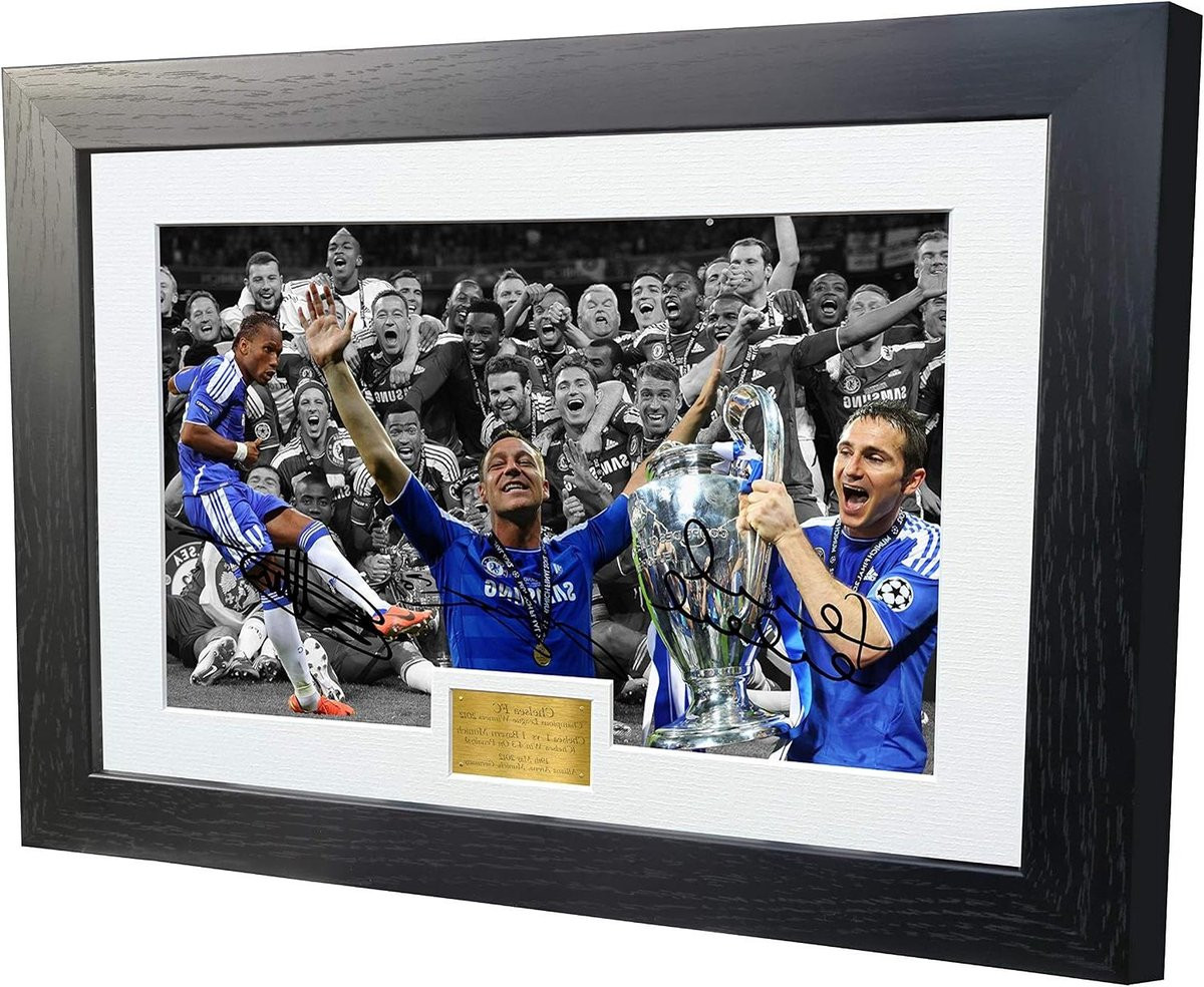 Voetbal Poster Sportprint Wanddecoratie met Handtekening - A4 - Zwart