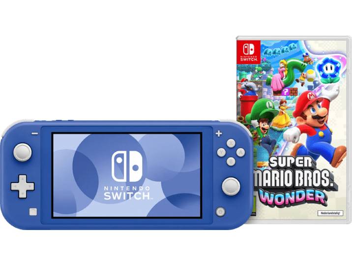 Nintendo Switch Lite Blauw + Super Mario Bros. Wonder