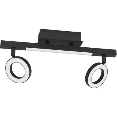 EGLO LED Deckenspots "CARDILLIO", schwarz, 3, H: 19,5cm, 1 Stk., Leuchten, Spot, warmweißes Licht, Wohnzimmer, Esszimmer, Küche, Flur, 38,5x8,5cm