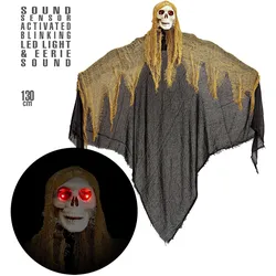 Magni Sensenmann mit LED Augen und Geräuschen 130cm (1 Stk.)