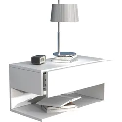 VCM, Nachttisch, Holz Wandschublade Nachtschrank Wandboard Schublade Konsole Nachttisch Usal XL 60 cm (60 x 32 x 30 cm)