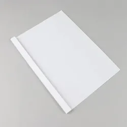 100 Thermobindemappe A4, Karton, bis 60 Blatt, weiß 6 mm, Kunstdruck Karton