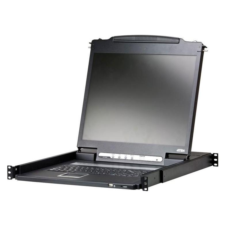 Aten CL3000N KVM-Konsole, 48cm LCD, VGA, PS/2-USB, USB Port, LED HG-Bel., DE-Layout (CL3000N D)