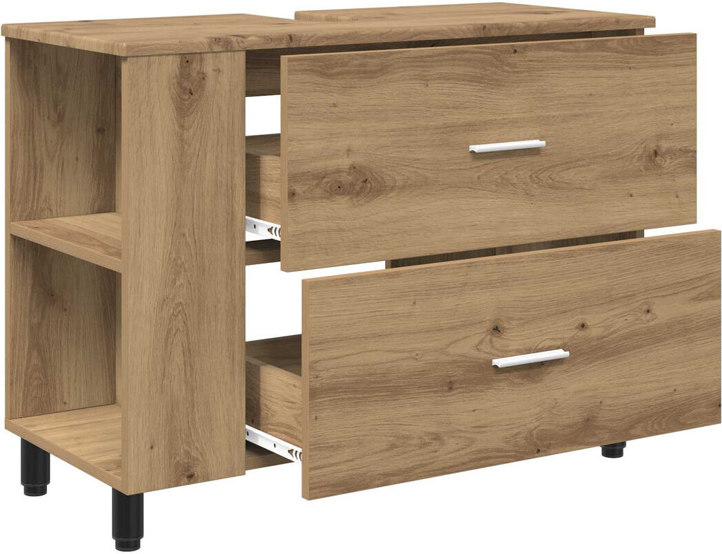 17 Stories 80cm Bathroom Vanity Base Only Artisan Oak 60cm H X 80cm W X 35cm D