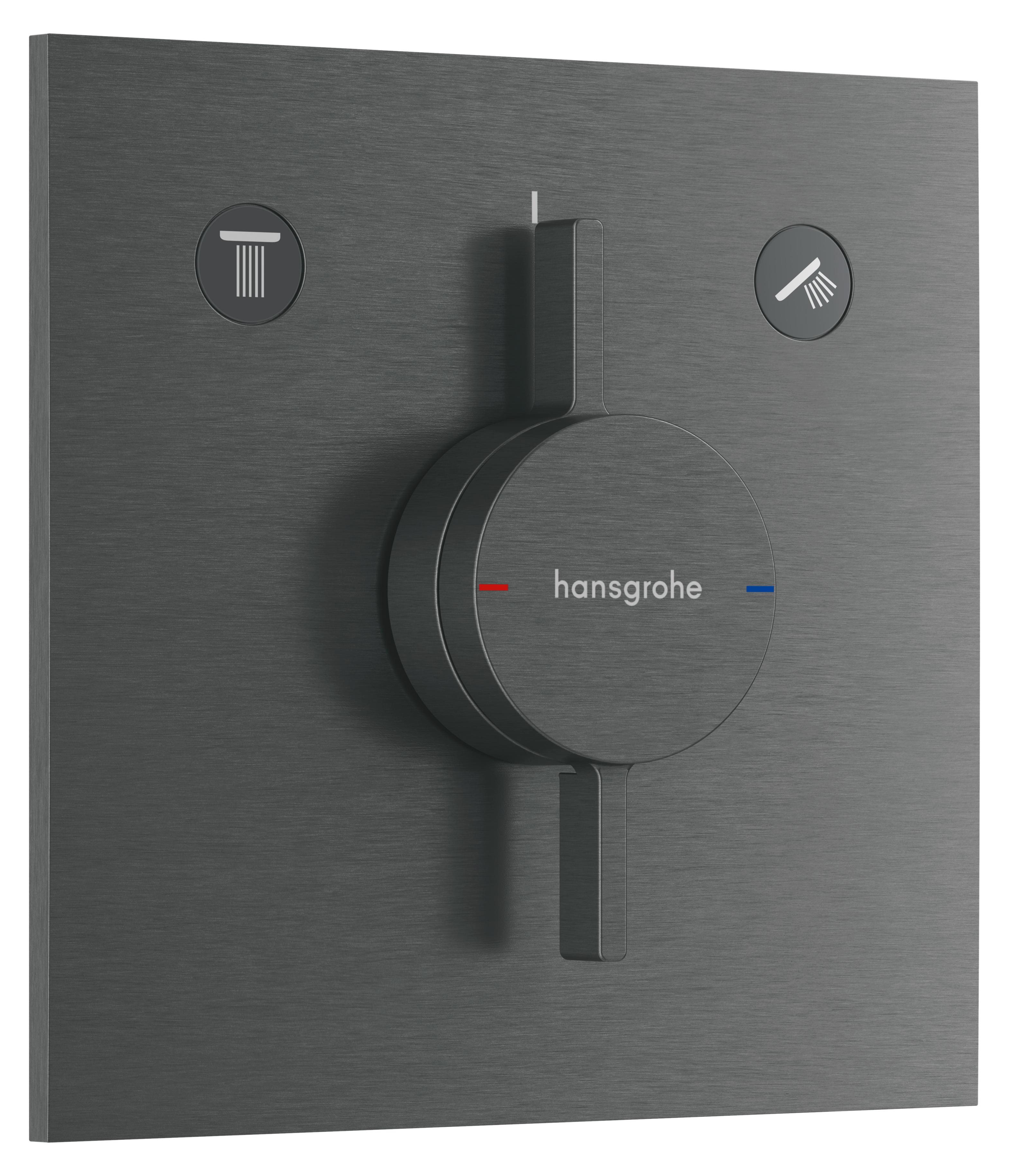 hansgrohe DuoTurn E Mischer, Unterputz, 2 Verbraucher, 2 Funktionen, eckige Rosette, 75417340