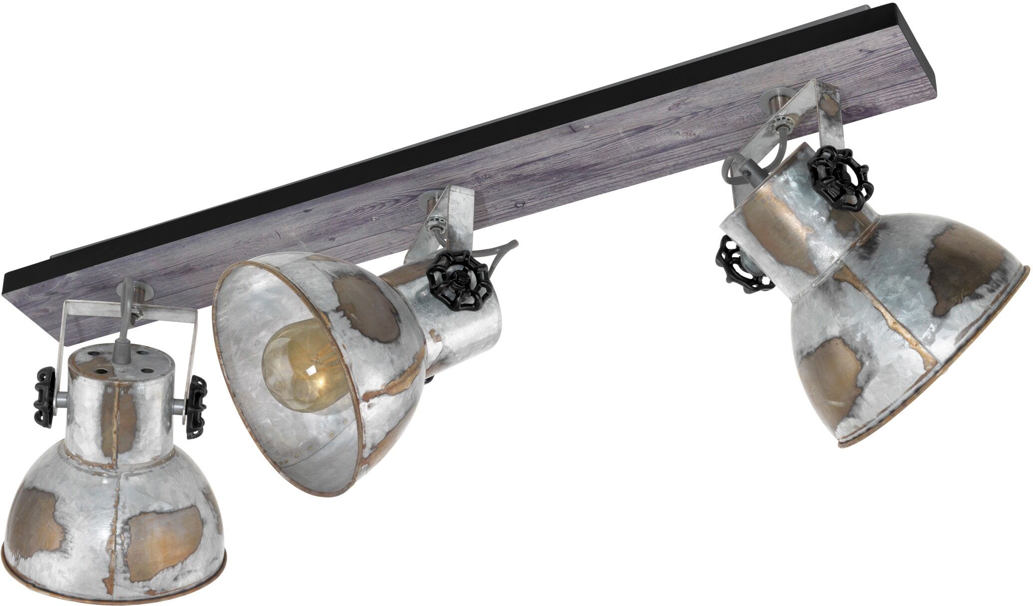 EGLO Deckenspot "BARNSTAPLE", braun (holzfarben), 3, 1 Stk., Leuchten, Deckenlampe, Deckenspot