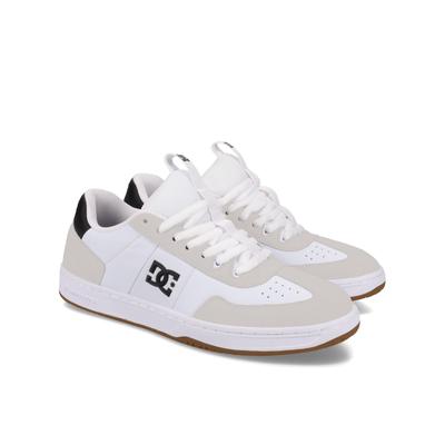 Schnürschuh DC SHOES "DC Astrix", Herren, Gr. 12(46), weiß (weiß, schwarz), Obermaterial:61.35% Leder, 38.65% Synthetikmaterial., Schuhe Schnürschuh