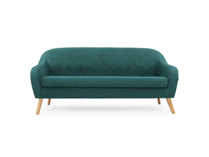 Türkisfarbenes 3-Sitzer Sofa CORANTI VELVET