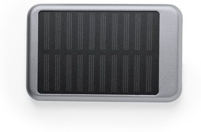Batterie externe publicitaire solaire Rudder aluminium argenté