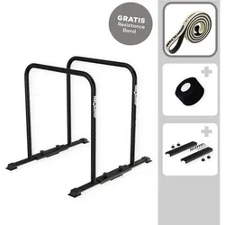 NEOLYMP Dip Barren mit E-Book 400 kg belastbar, Größe 80 x 50 x 90 cm in Schwarz Schwarz