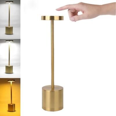 Uplift Picks Rechargeable Touch Table Lamp With Warm Dimmable Light For Cozy Spaces gold