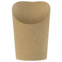 MONOUSO - Kraft Kartonbecher für Pommes und Wraps Ø8,1x11,5cm (1.320 Stück)