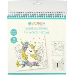 Malbuch Eine Magische Welt - Ringbuch für Kinder - 24 Seiten zum Ausmalen & Gestalten - 21x21cm - Fördert Fantasie & Konzentration - Ideal für Reisen
