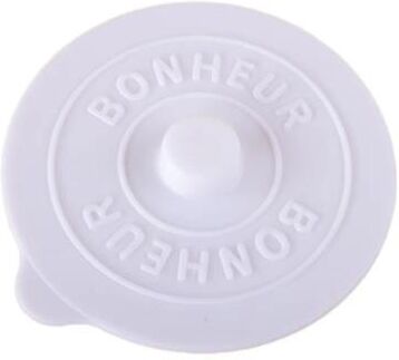 Inspired Finds Simple Solid Color Concave Embossed Letter Silicone Rubber Integrated Water Cup Dust Cover Lid white
