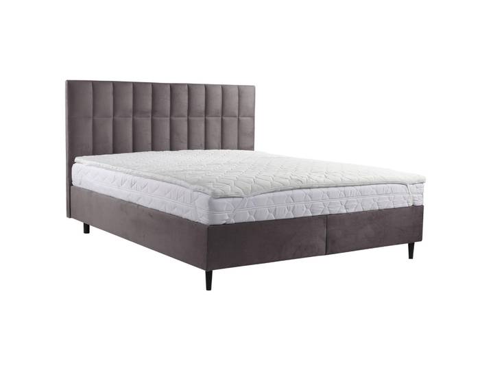 Boxxx Boxbett, Dunkelgrau, Holz, Buche, massiv, H2, Höhe ca. 18 cm, 180x200 cm, Topper durchgehend, Matratze durchgehend, Schlafzimmer, Betten, Doppelbetten