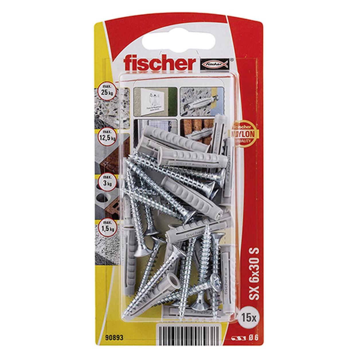 Fischer 90877 Unidübel UX 6X35 R S NV (15 Stk.) (578476)