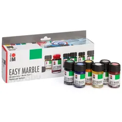 Marabu Marmorierfarben-Set, 6x 15 ml