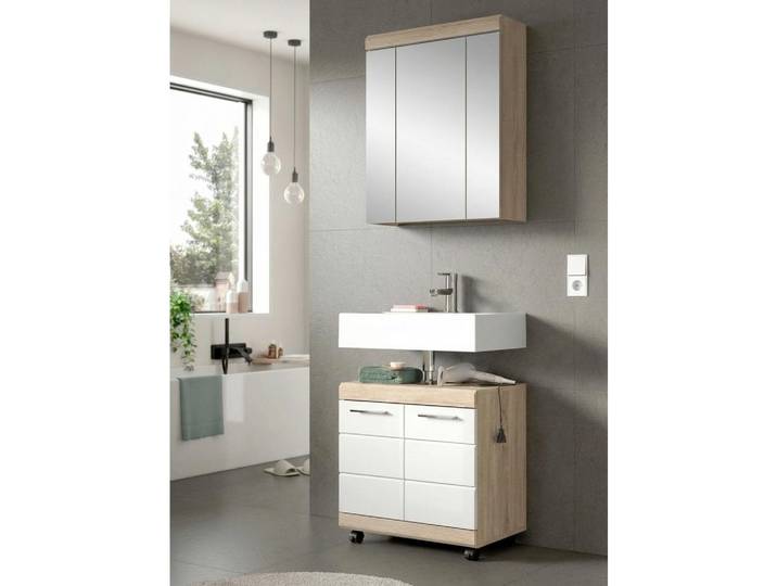 BADEZIMMER Eiche Dekor/Weiß B: 60cm