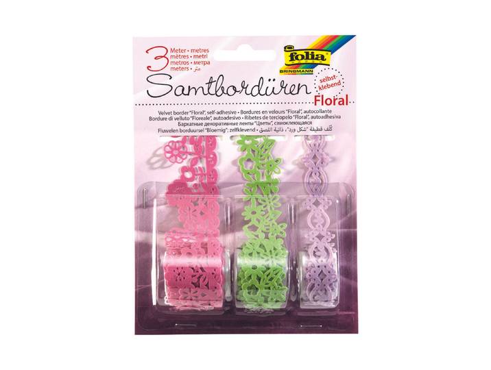Samtbordüren 3M 3ST Floral