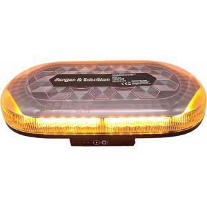 Berger&Schröter Warnleuchte orange, mit 360° LED, mit Akku, Fernbedienung, Magnetfuß, ECE R65, Rundumkennleuchte