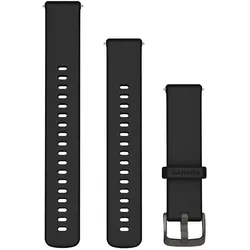Garmin PASEK SILIKONOWY BLACK, 18 mm010-13406-02, Uhrenarmband, Schwarz