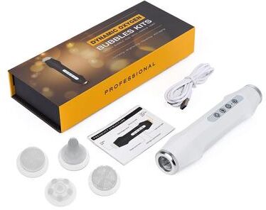 Uplifted Trends Oxygen Facial Bubble Pen Skin Care Device For Spa & Serum Gel Treatment white