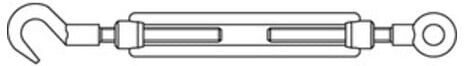 DIN 148 Spannschlösser Stahl SP RH M 14 galvanisch v ; Industrial Quality Supplies (014800150140000)