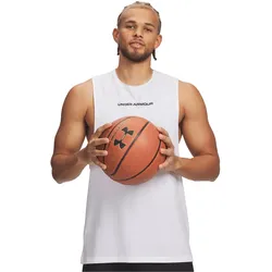 Under Armour, Herren, Sportshirt, T-Shirt Hoops Training Tank S, Weiss (S), Weiss
