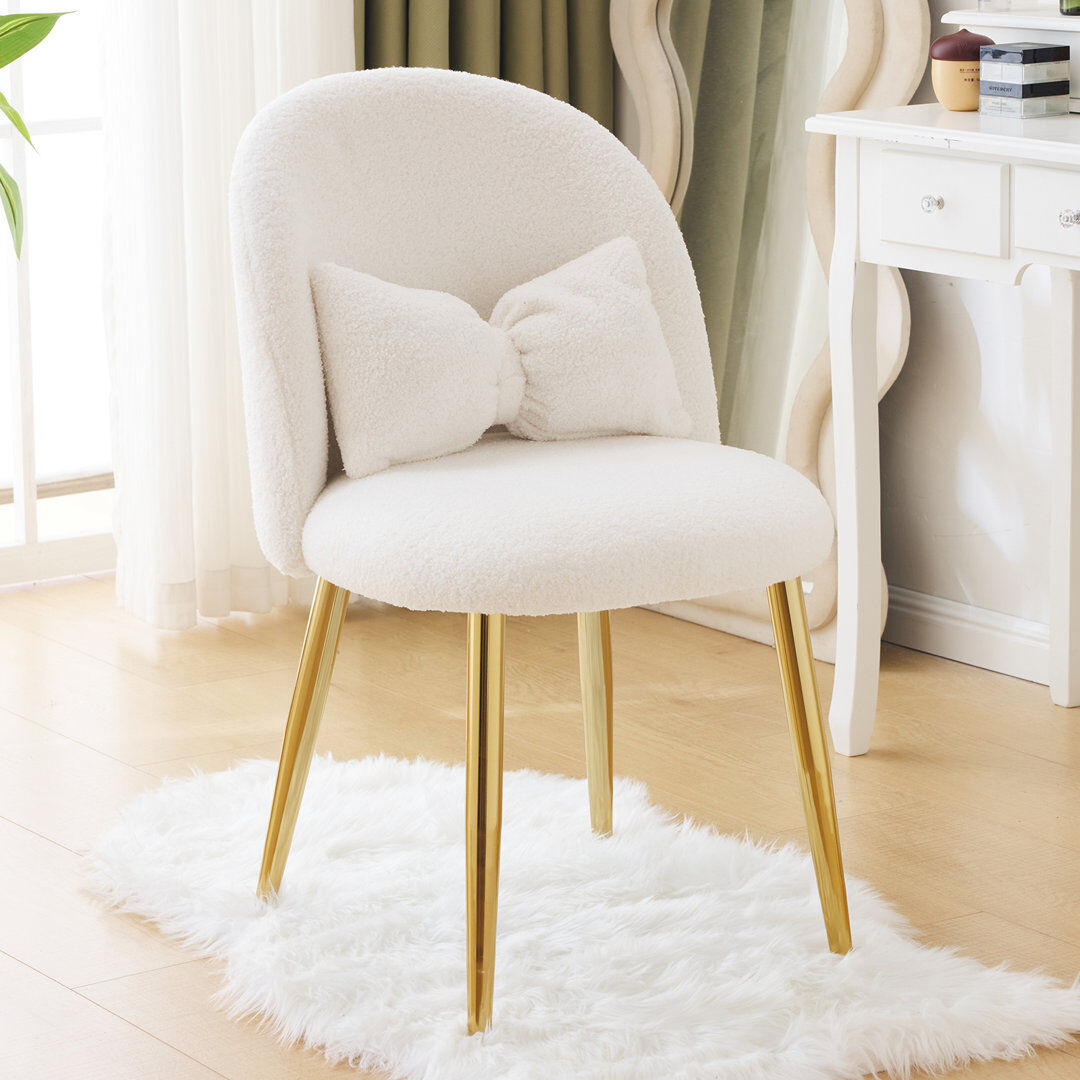 Winado Steel Accent Stool Cream 78.5cm H X 48cm W X 55.1cm D